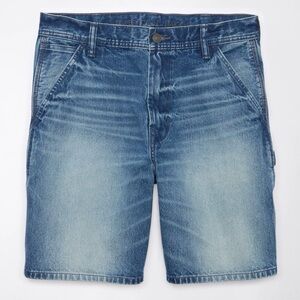 American Eagle Outfitters Men's Blue Denim Carpenter Shorts